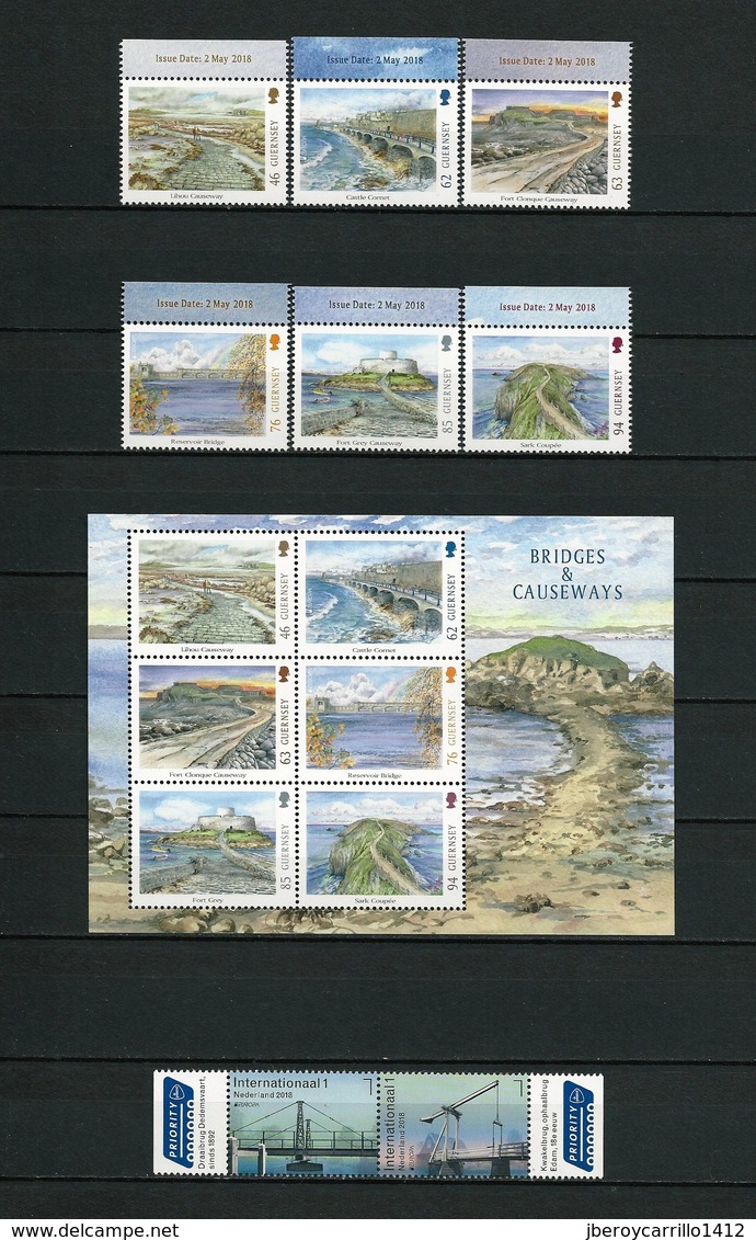 EUROPA 2018- "PUENTES -BRIDGES -BRÜCKEN -PONTS".- VERY COMPLETE SPECIAL COLLECTION - 132 STAMPS + 31 BLOCKS + 1 SHEET