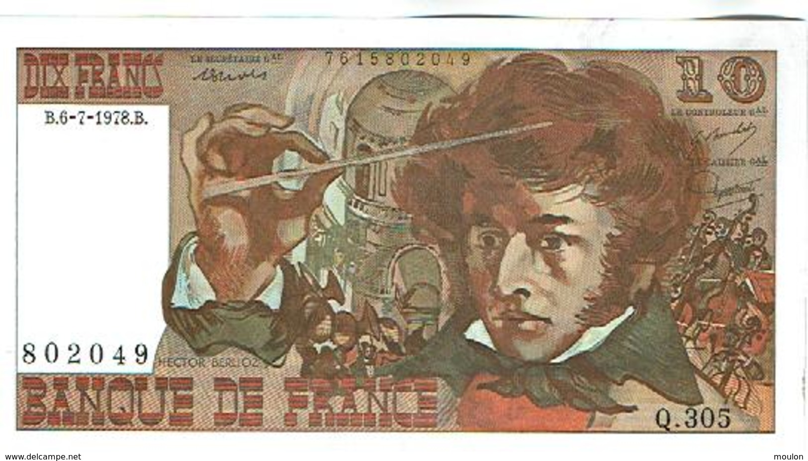 10 FRANCS- 6.7.78 SPL Alph Q.305 - 10 F 1972-1978 ''Berlioz''