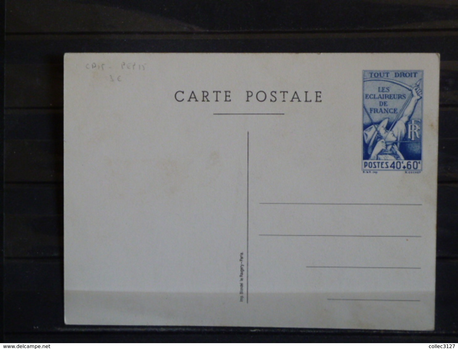 D3 - Entier Postal Sur CP Eclaireurs De France - CP15 - PEP15 - Neuf - Scoutisme - Tir à L'Arc - Enveloppes Types Et TSC (avant 1995)