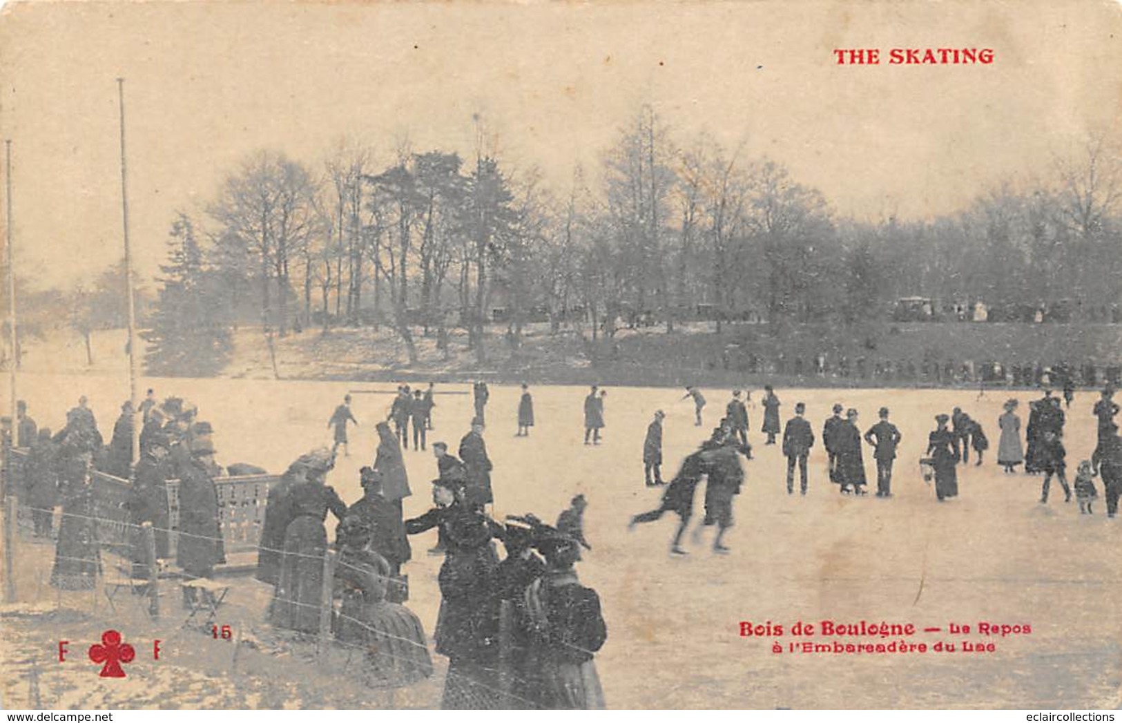 Thème   Sports D'hiver       Patinage  . Le Skating Au Bois De Boulogne   Paris 75      (voir Scan) - Winter Sports