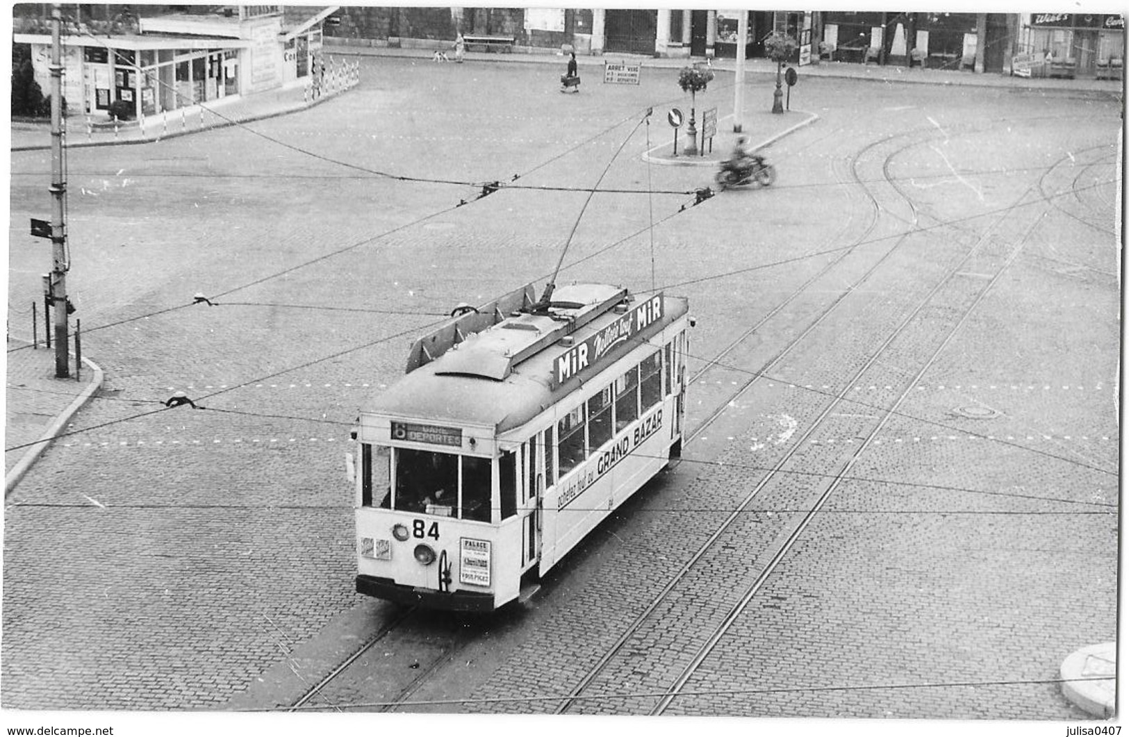 VERVIERS (Belgique) Photographie Format Cpa Tramway électrique Sur Une Place Vers 1950-60 - Verviers