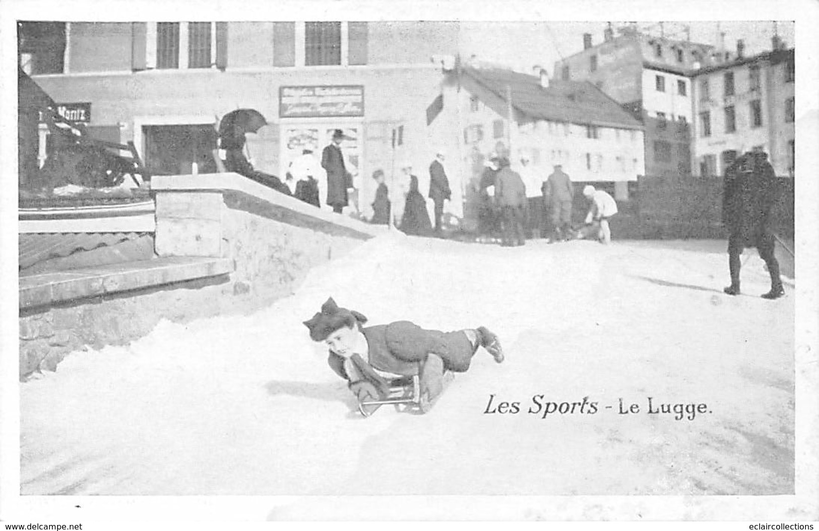 Thème   Sports D'hiver       La Luge. Série Les Sports - Femme-    (voir Scan) - Sports D'hiver