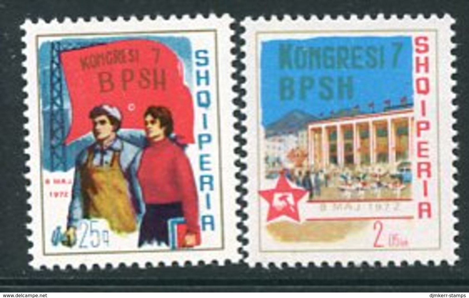 ALBANIA 1972 Trades Union Congress MNH / **,  Michel 1544-45 - Albania