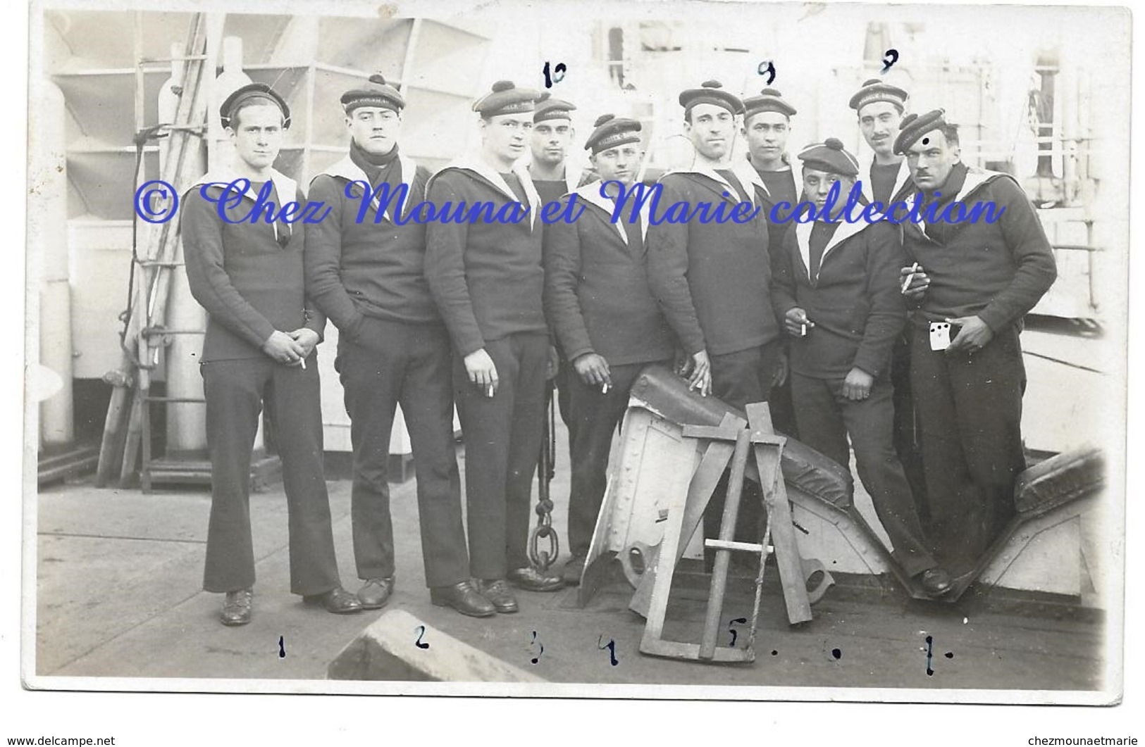 LES MARINS TOUS NOMMES DU WALDECK ROUSSEAU A SHANGHAI EN 1923 CROISEUR CUIRASSE - CARTE PHOTO MILITAIRE - Andere Kriege