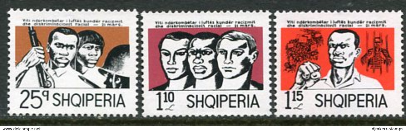 ALBANIA 1971 Year Against Racial Discrimination MNH / **,  Michel 1469-71 - Albania