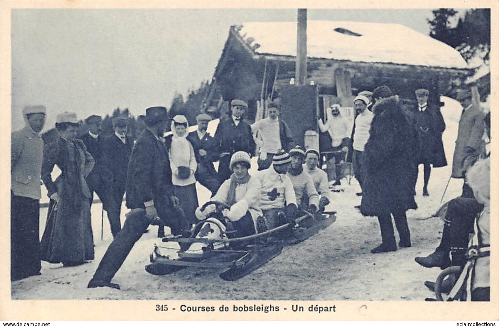 Thème   Sports D'hiver       Bobsleigh.   Une Course Le Départ     Edition Decaux  (voir Scan) - Wintersport