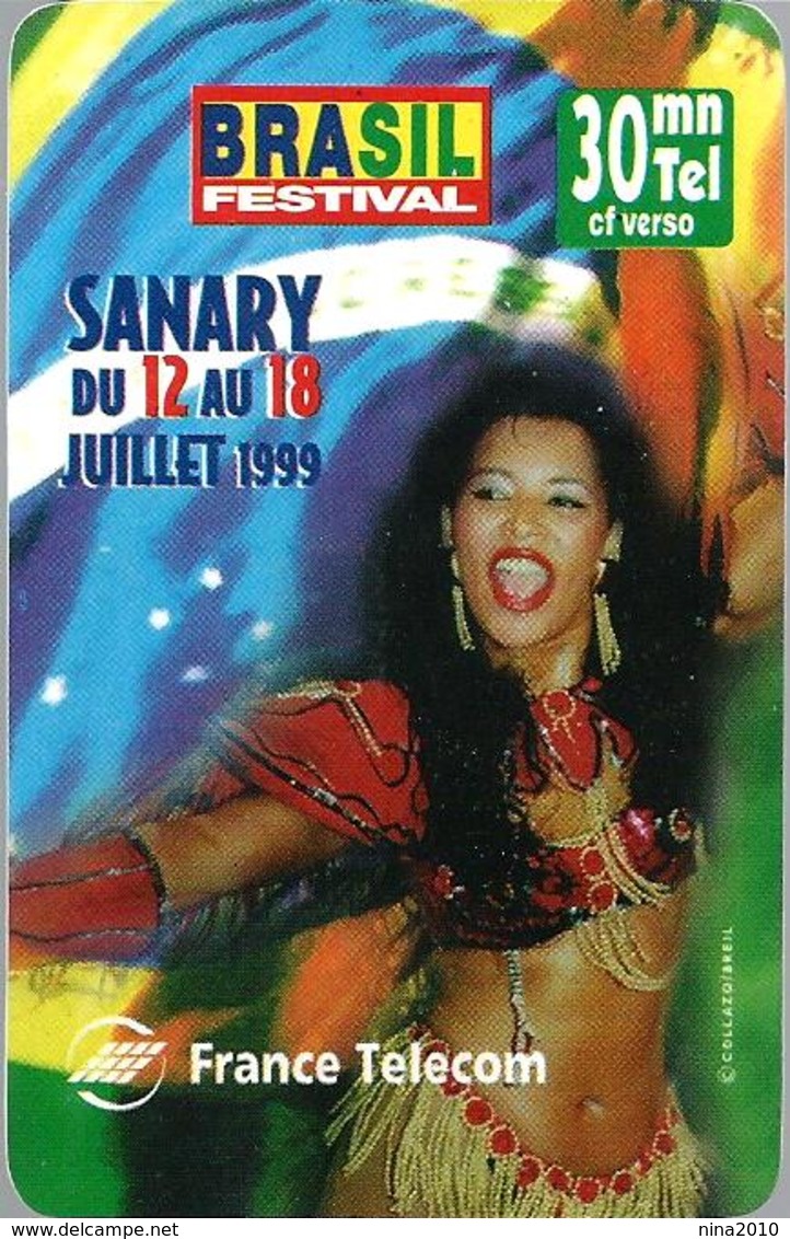 Codecarte - France Télécom - Brasil Festival SANARY - TBE - 5000 Ex. - Biglietti FT