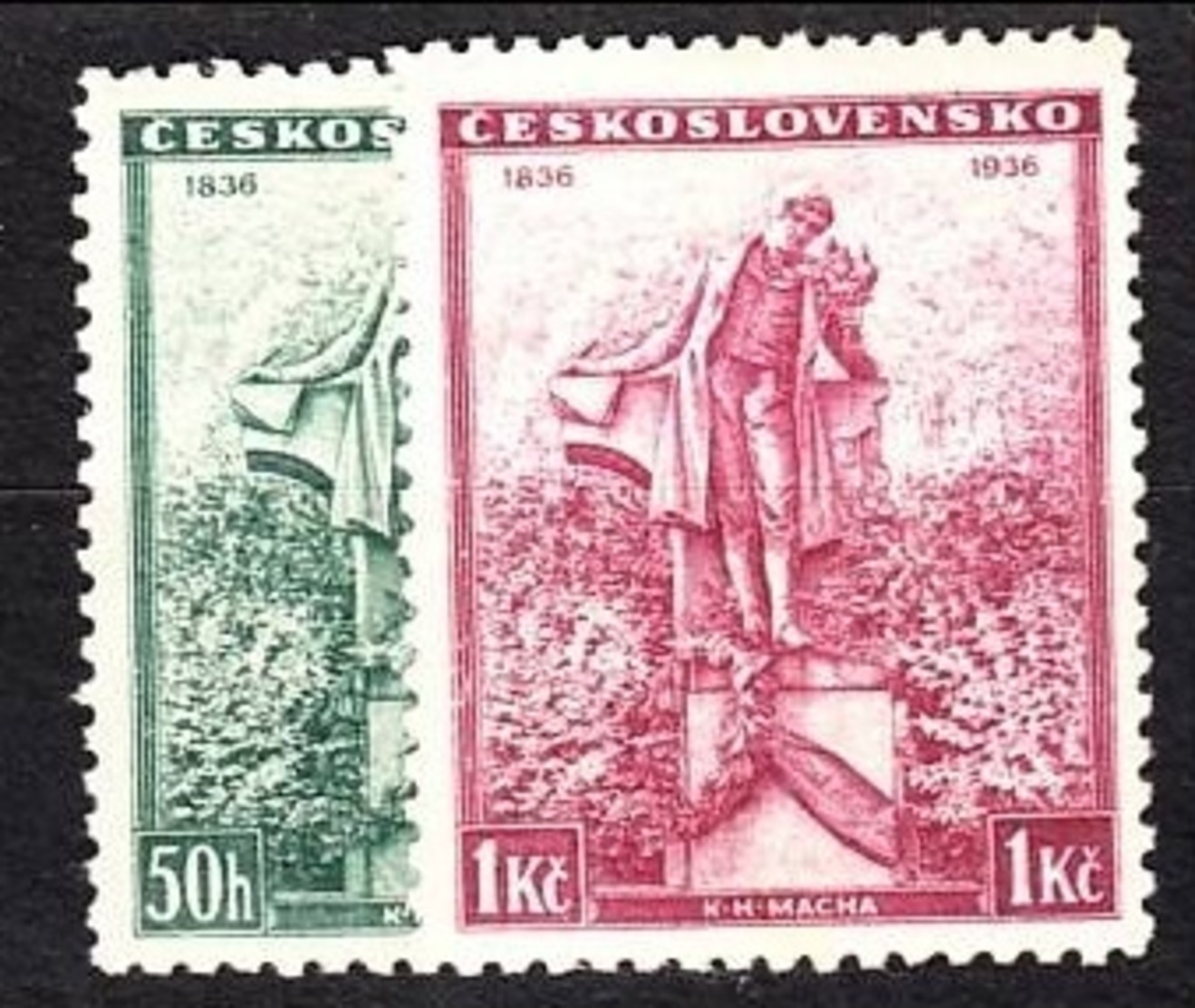 1936 Czechoslovakia Mi 345-346 ** MNH - Nuovi