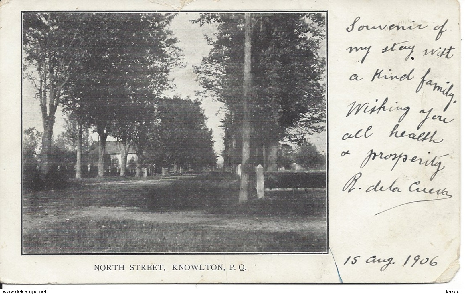 1906 - North Street, Knowlton, Québec,  Low Right Corner Crease (D109) - Other & Unclassified