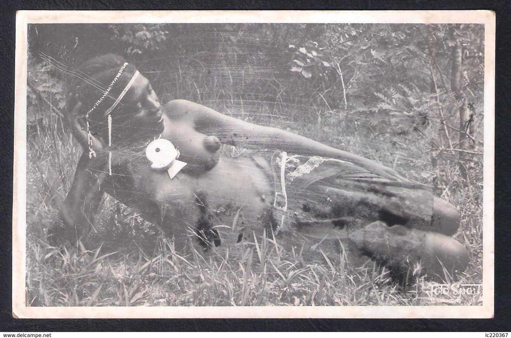 REAL PHOTO POSTCARD PORTUGAL ANGOLA LOANDA - WOMAN NUDE - 1950'S (DAMAGED BY HUMIDITY) - Angola