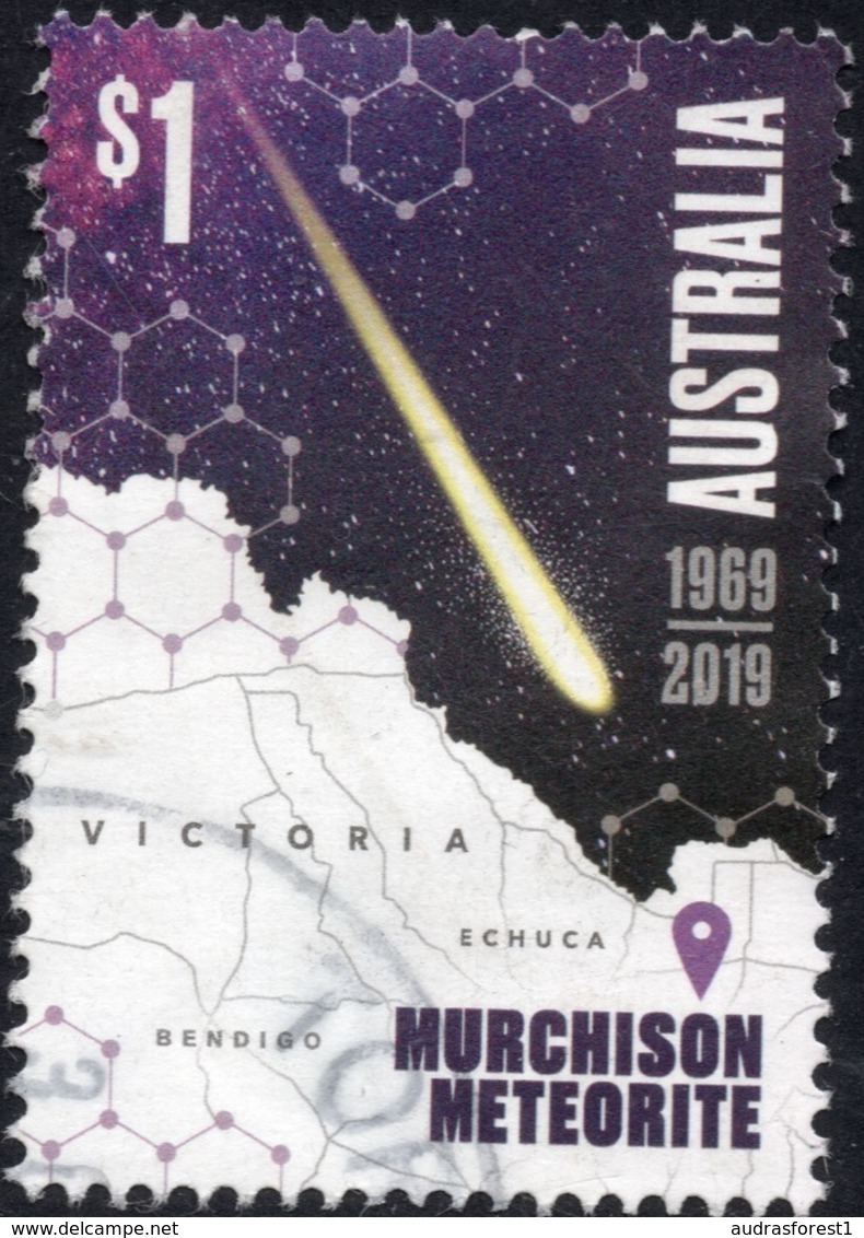 2019 AUSTRALIA  METEORITE $1 Vf USED  Stamp - Oblitérés