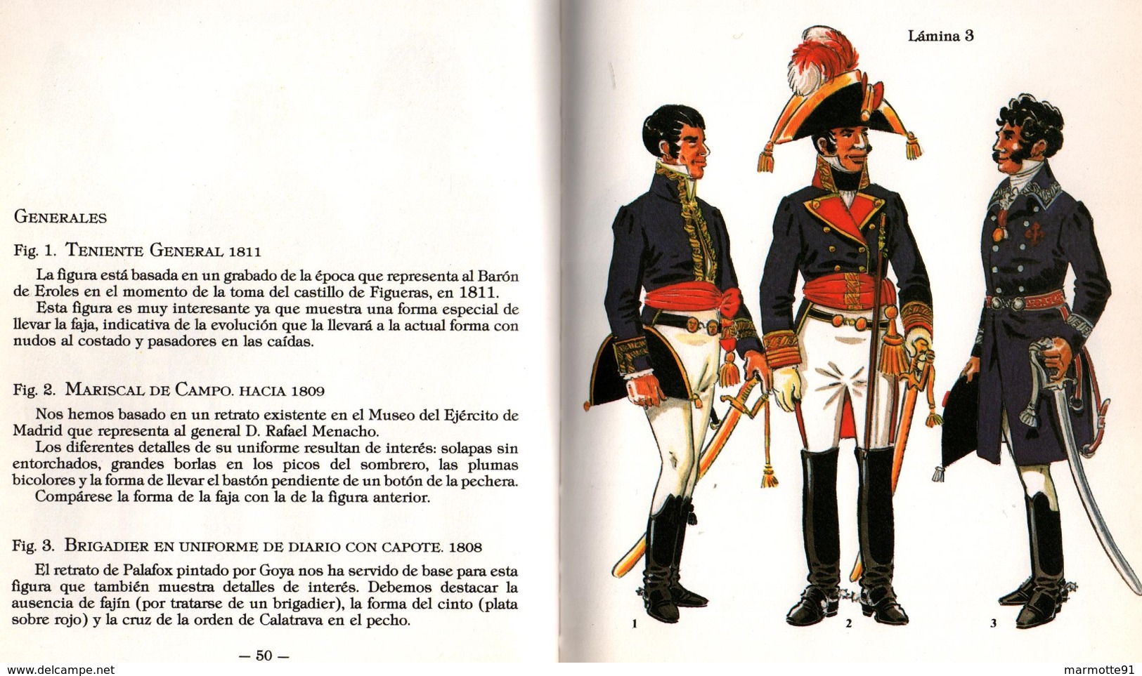 UNIFORMES ESPANOLES GUERRA INDEPENDENCIA 1808 1814 GUERRE EMPIRE NAPOLEON GRANDE ARMEE ESPAGNE - Spanish