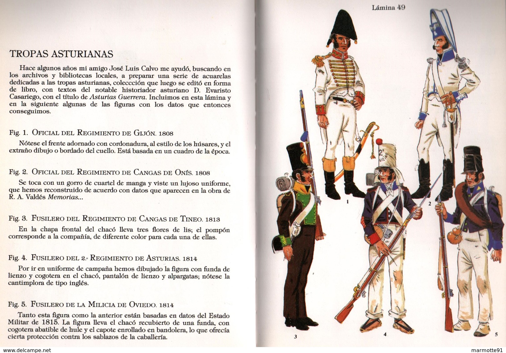 UNIFORMES ESPANOLES GUERRA INDEPENDENCIA 1808 1814 GUERRE EMPIRE NAPOLEON GRANDE ARMEE ESPAGNE - Spanish