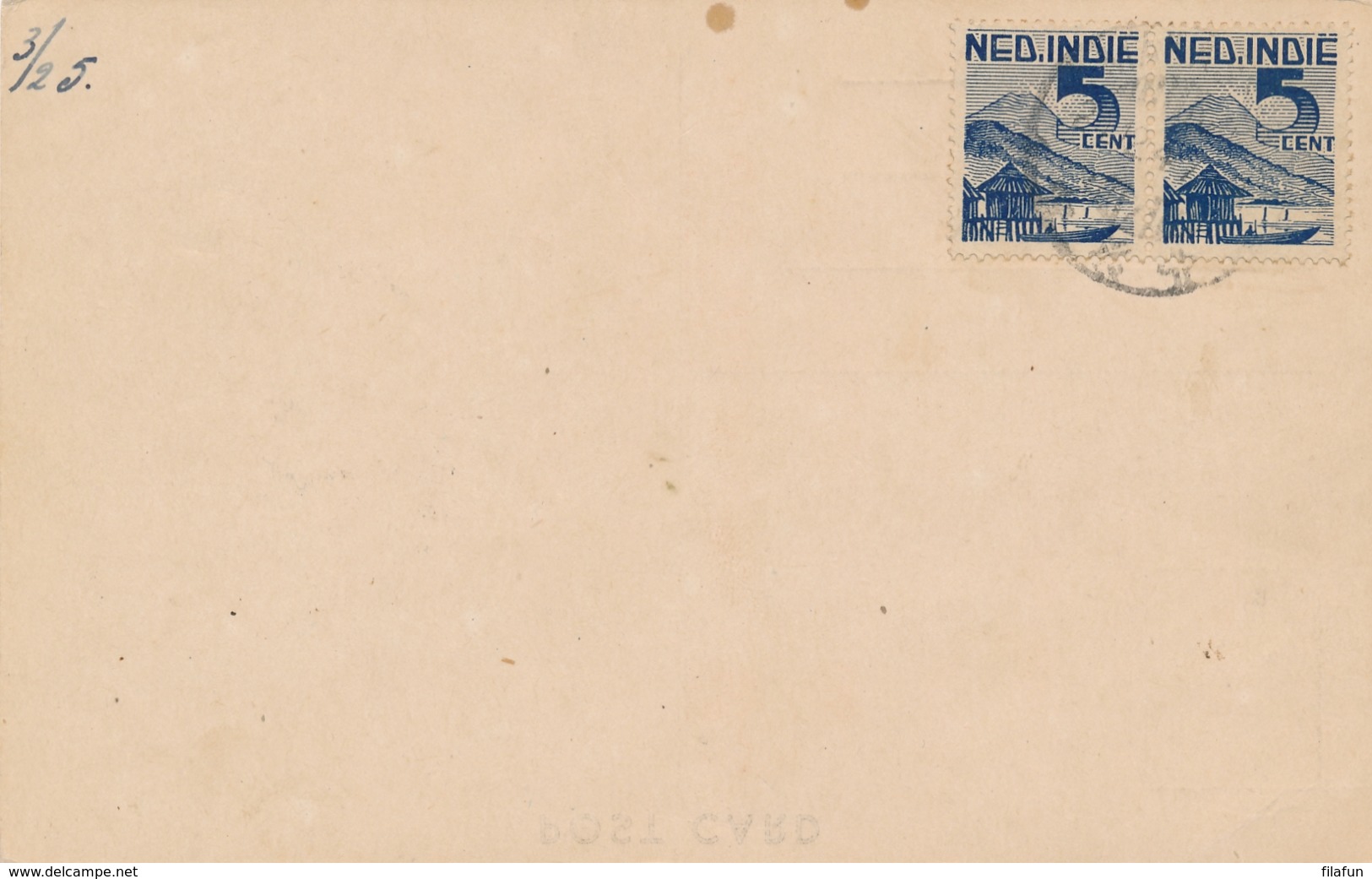 Nederlands Indië - 1946 - Speciaal Stempel Negara Indonesia Timoer Op Nieuwjaarskaart Makasser - Indes Néerlandaises