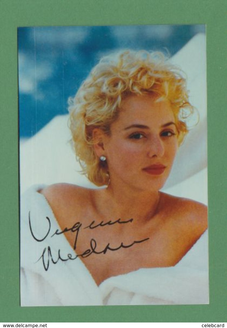 VIRGINIA MADSEN Original In Person Signed Photo AUTOGRAPHE / AUTOGRAMM  9/13 Cm - Autres & Non Classés