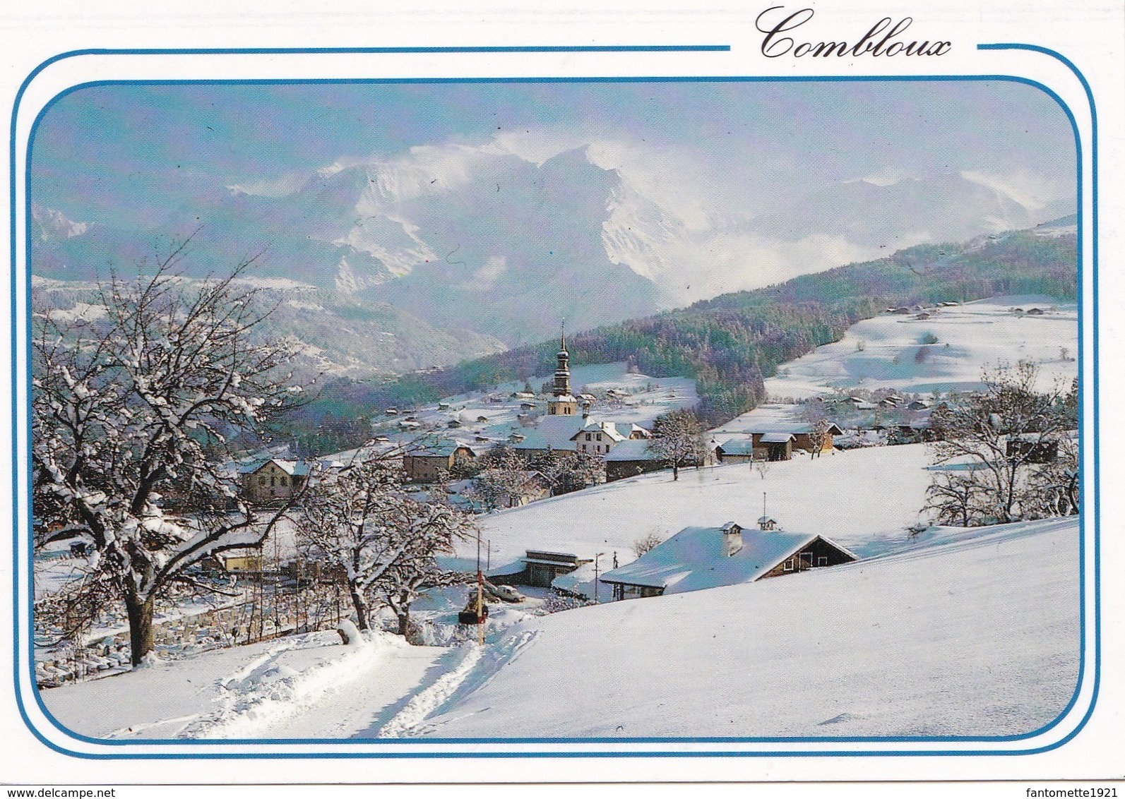 COMBLOUX VUE GENERALE ET LE MONT BLANC (dil433) - Combloux