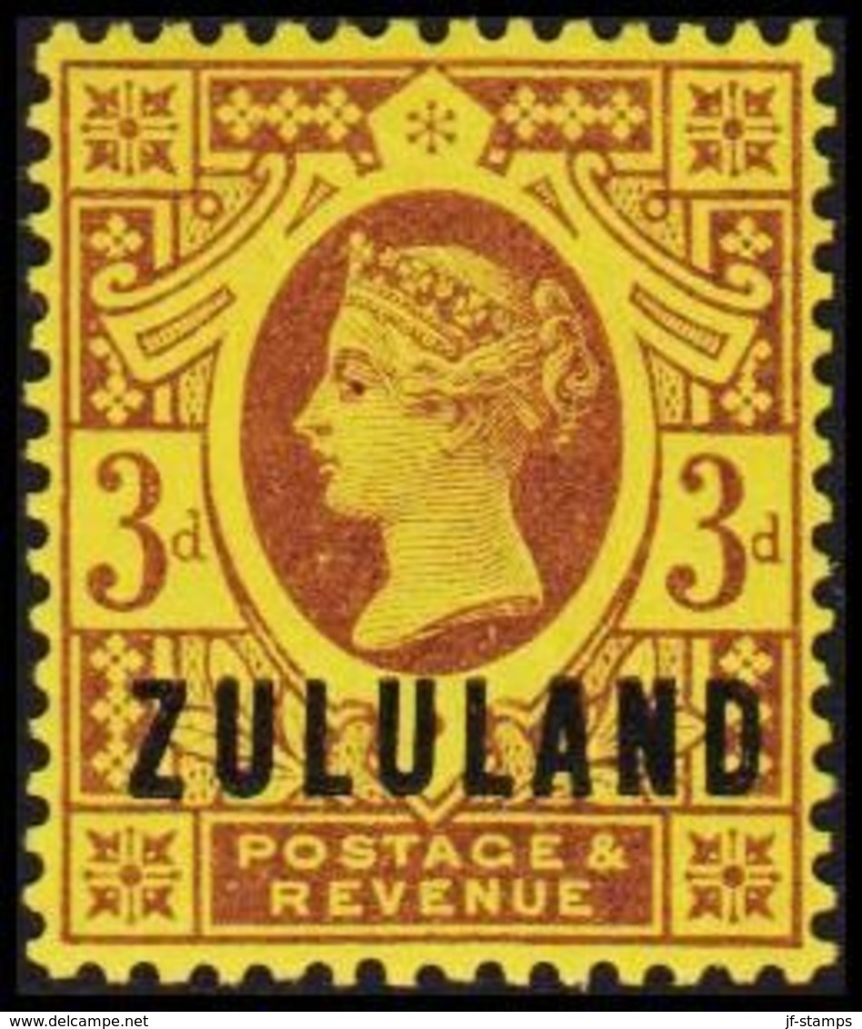 1888. ZULULAND.  Victoria. 3 D. (MICHEL 6) - JF318398 - Zoulouland (1888-1902)