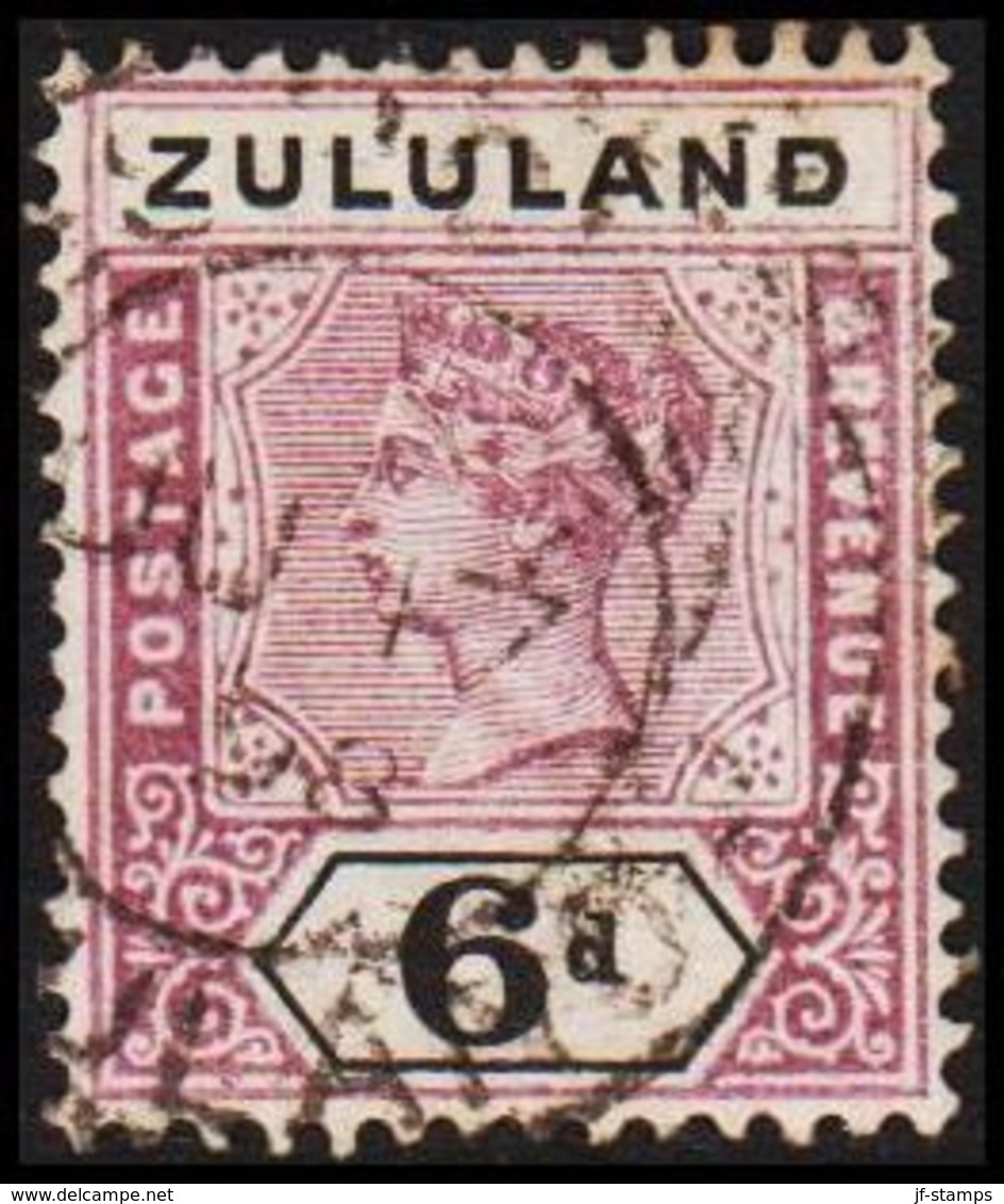 1894-1896. ZULULAND.  Victoria. 6 D. (MICHEL 18) - JF318409 - Zoulouland (1888-1902)