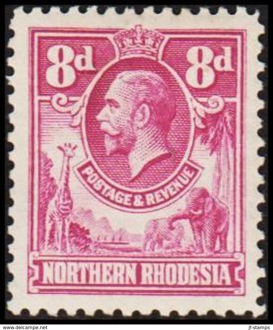 1925. NORTHERN RHODESIA.  Georg V.  8 D. (MICHEL 8) - JF318429 - Rhodesia Del Nord (...-1963)