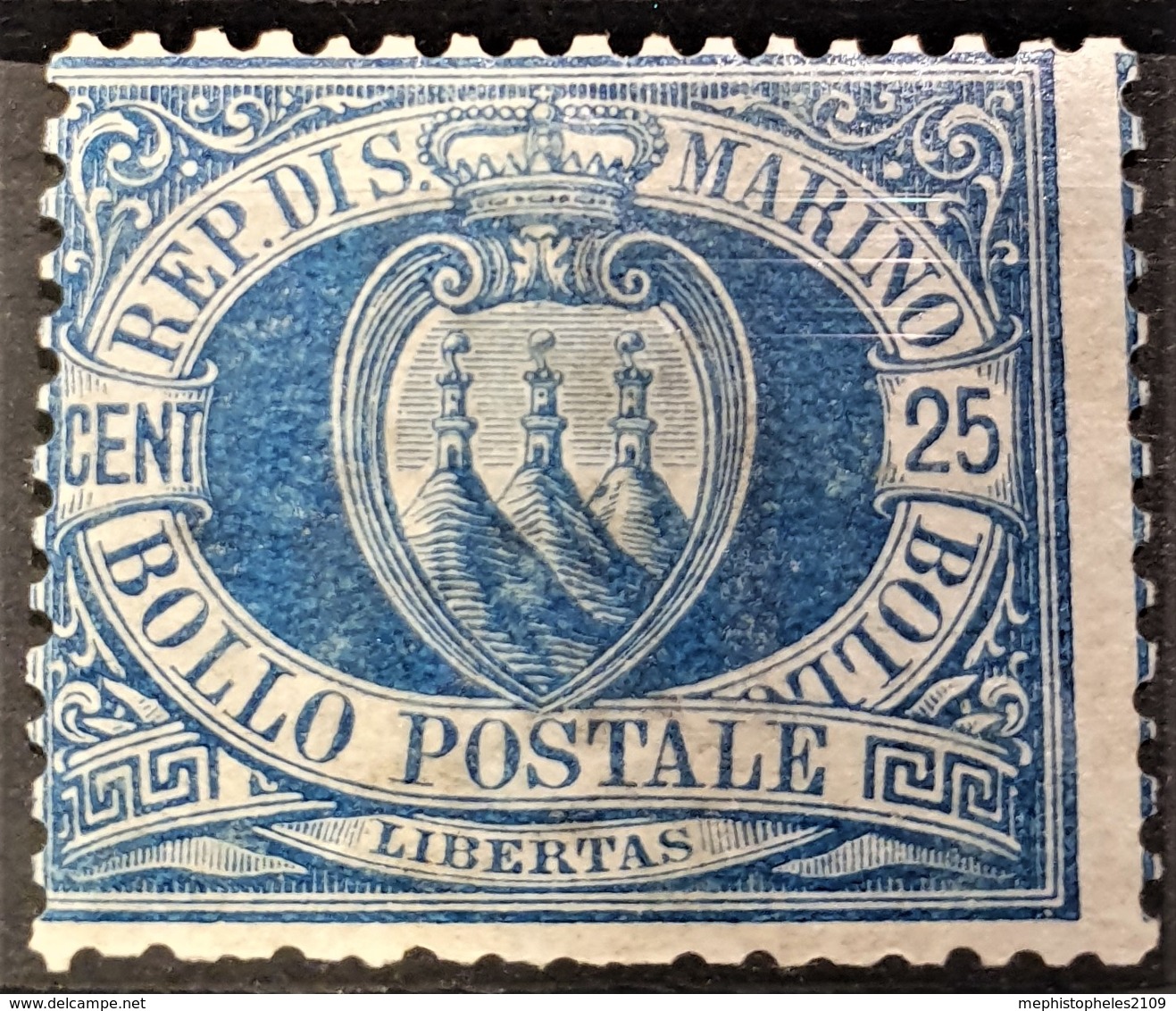 SAN MARINO 1895 - MLH - Sc# 14 - 25c - Unused Stamps