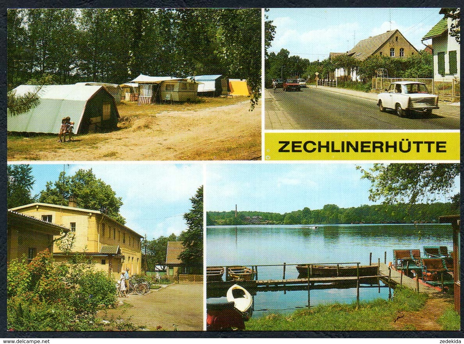 D1754 - TOP Zechlinerhütte FDGB Heim Solidarität Campingplatz Kälberkoppel - Verlag Bild Und Heimat Reichenbach - Zechlinerhütte