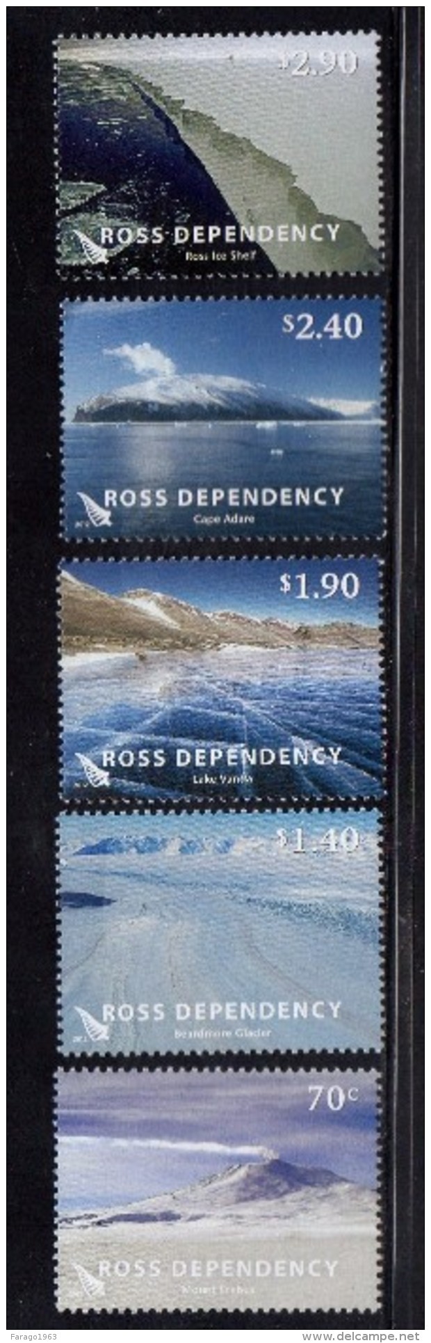 2012 Ross Dependency Landscapes  Complete Set Of Of 5 MNH - Nuovi