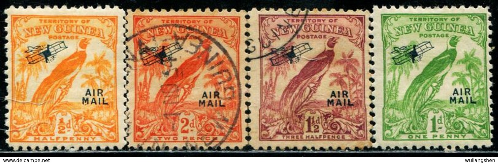 AY0487 New Guinea 1931 Bliss Bird And Airplane Mixed Ticket - Otros - Oceanía