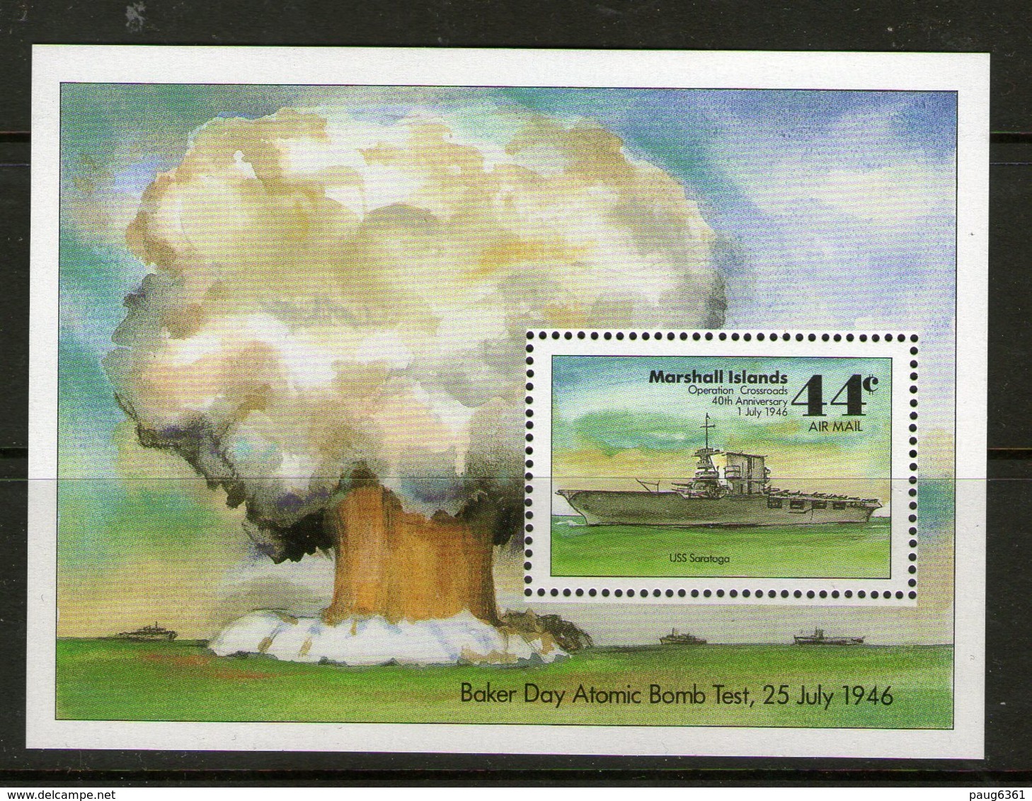 MARSHALL 1986 TEST NUCLEAIRE  YVERT N°B2  NEUF MNH** - Marshall