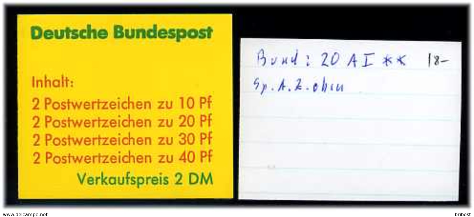 BUND 1974 MH 20aI OZ Postfrisch ME 18.- (56711) - Sonstige & Ohne Zuordnung