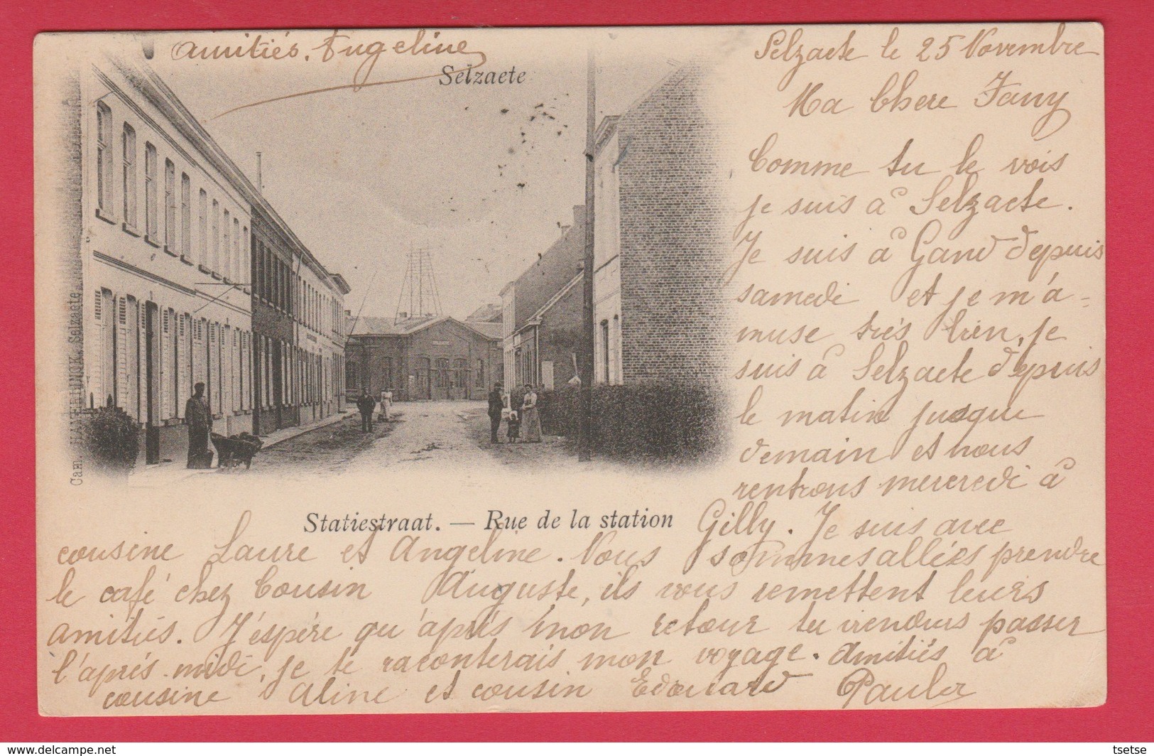 Zelzate - Statiestraat -1901 ( Verso Zien ) - Zelzate