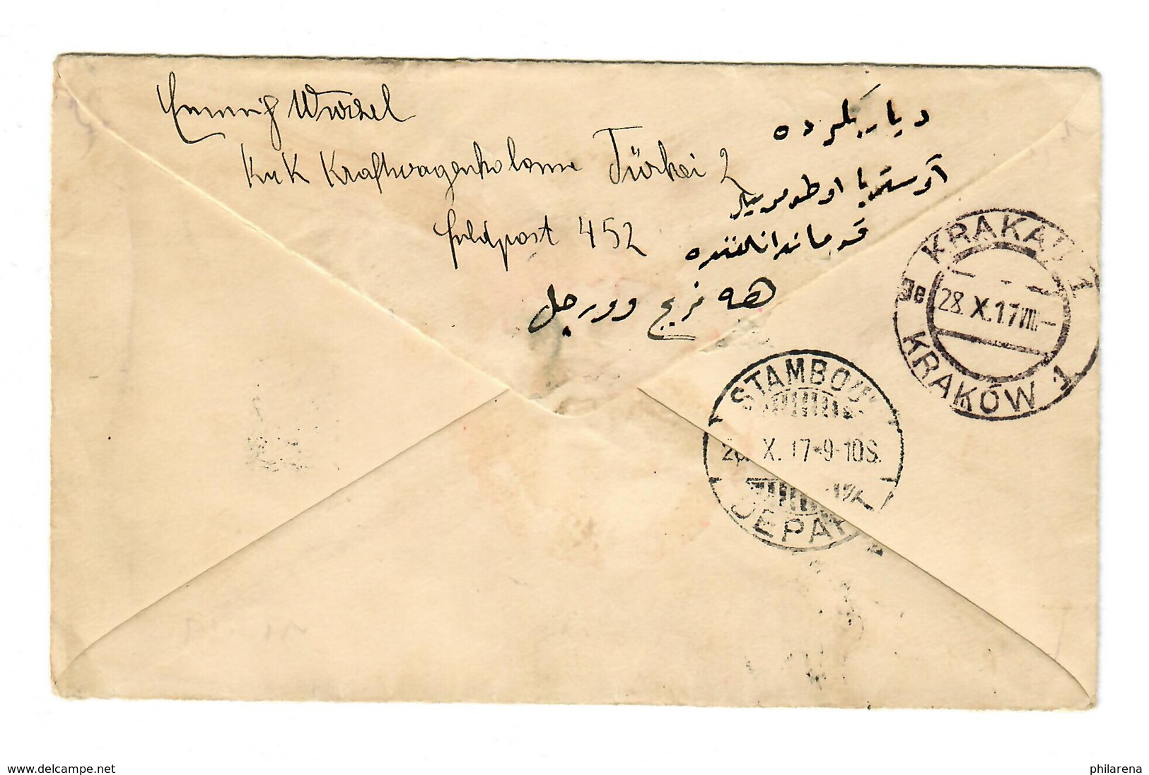 1917: R-Brief Aus Diabekir, Türk. Frankatur, Türkische Und österr. Zensur - Occupation 1914-18