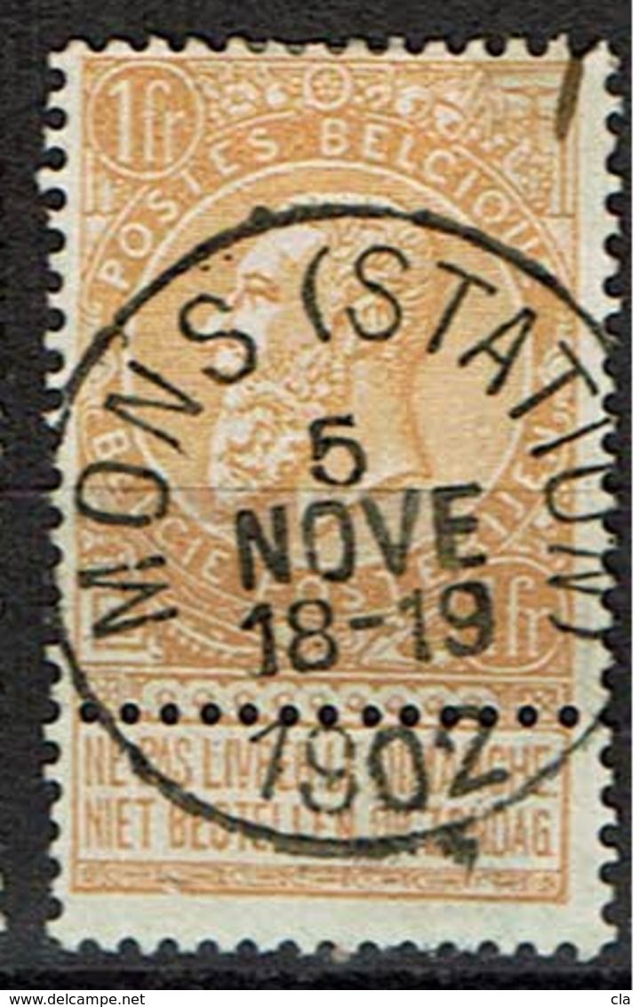 65 Obl  Mons (Station) + 8 - 1893-1900 Schmaler Bart