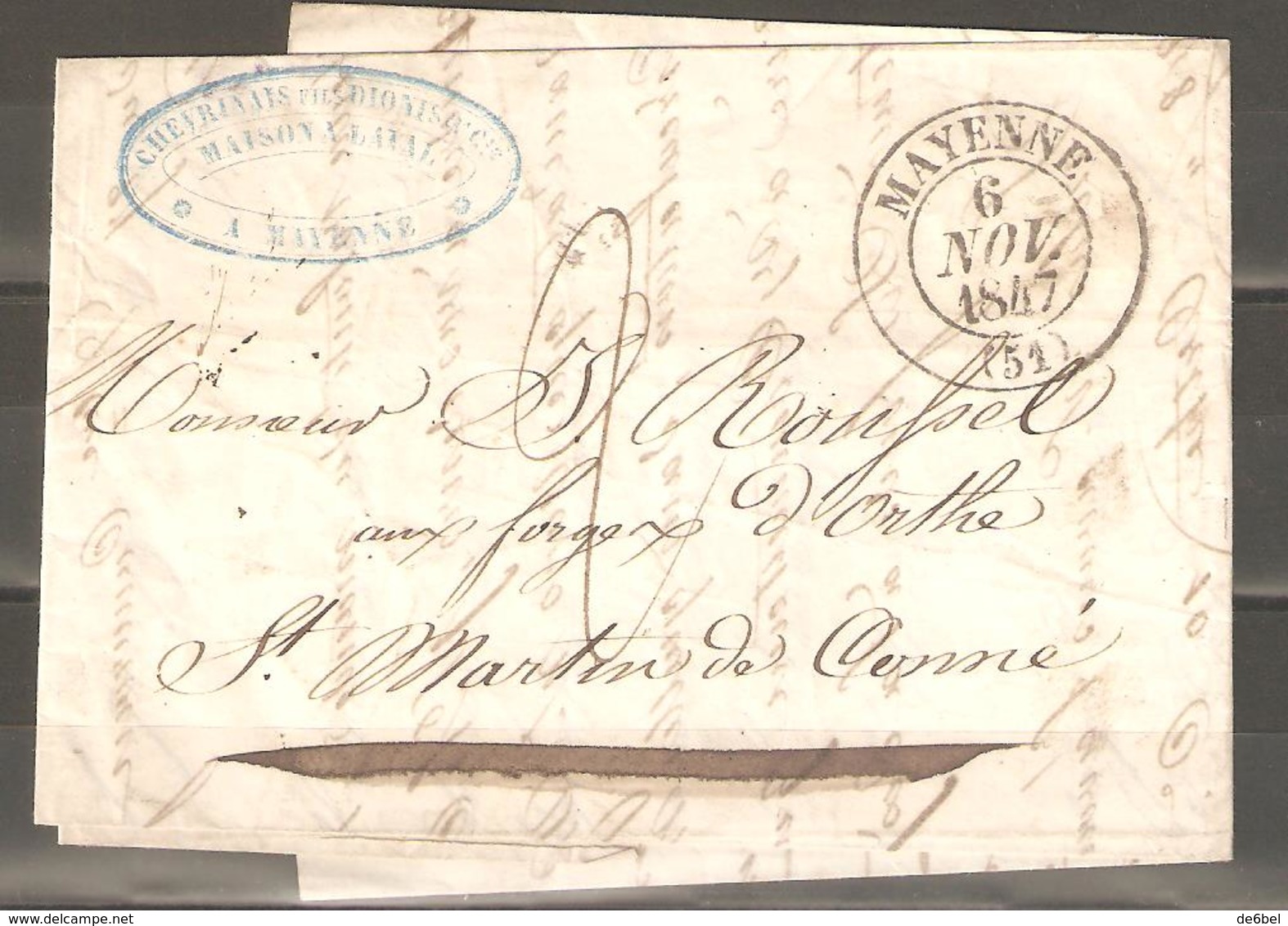 Lot  1367    //    Lettre  A/C --  GRAND CAD MAYENNE - Otros & Sin Clasificación