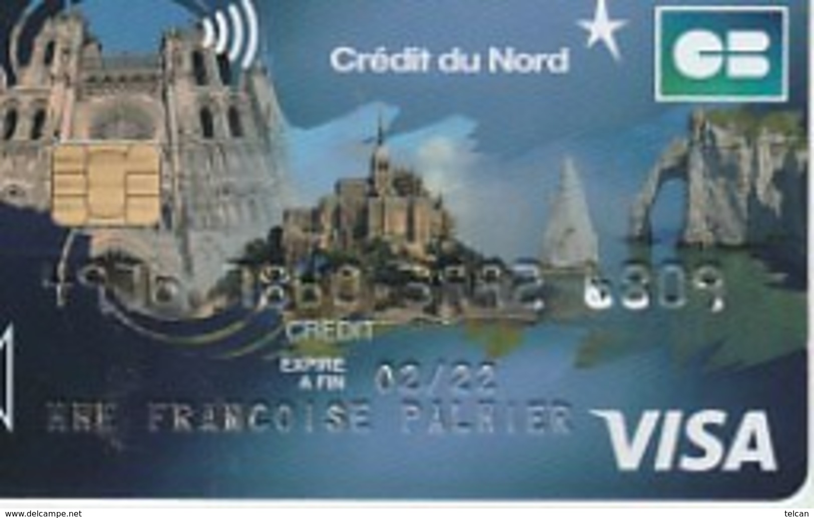 MONT ST MICHEL / NOTRE DAME DE PARIS  / ETRETAT   = PATRIMOINE TOURISTiQUE FRANCAIS    Tres Rare - Cartes Bancaires Jetables