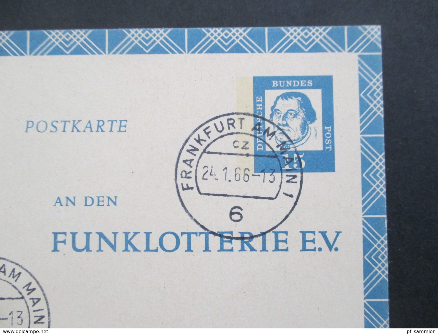 BRD FP 10 Funklotterie E.V. Postkarte / Ganzsache Bedeutende Deutsche Gebraucht / Gestempelt 1966 - Postcards - Mint