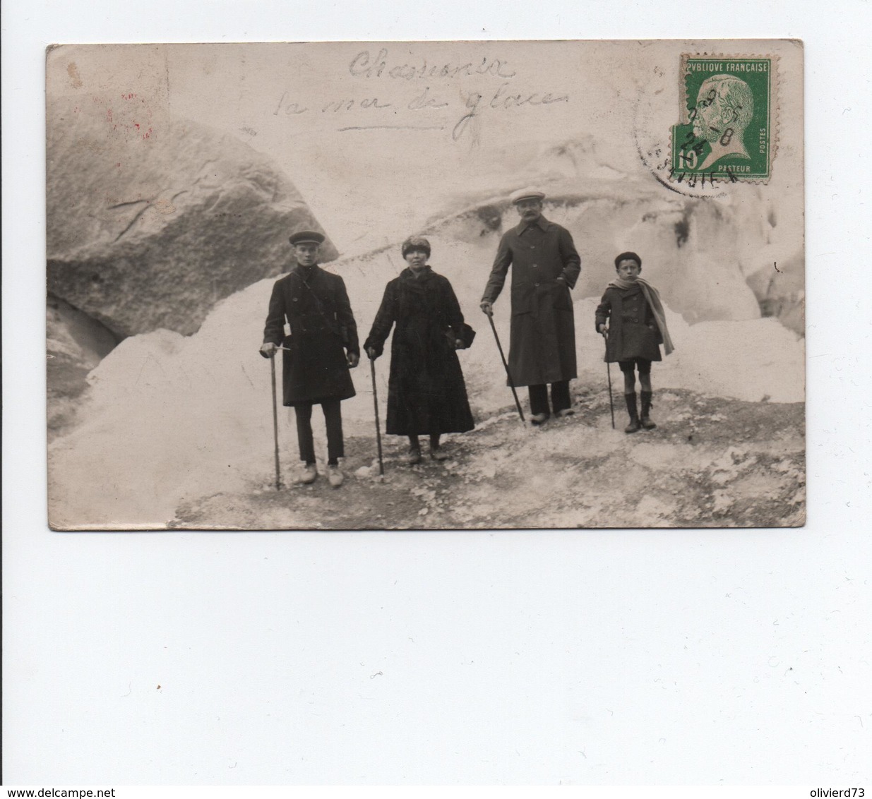 CPA - 74 - RARE Carte Photo Chamonix La Mer Des Glaces   A VOIR - Chamonix-Mont-Blanc