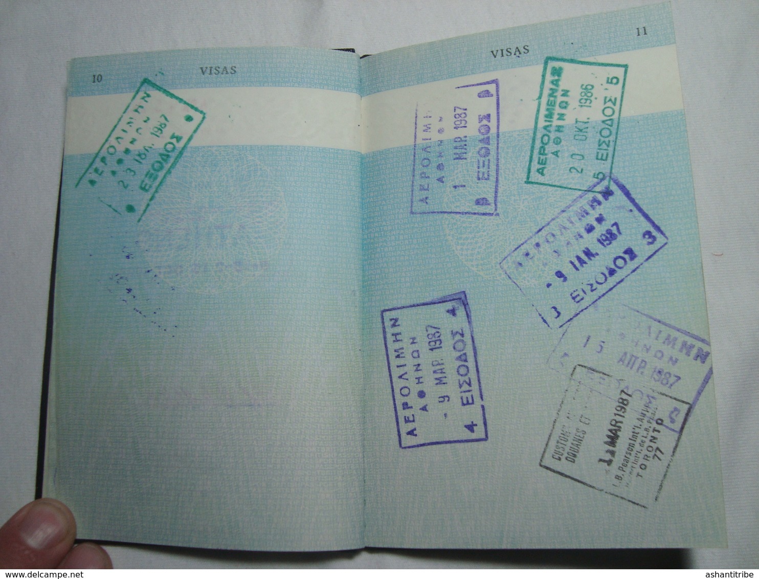 British passport reisepass passeport expired 1986 of a young UK citizen #2