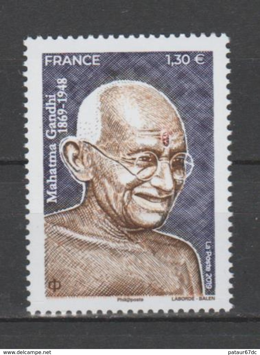 FRANCE / 2019 / Y&T N° 5346 ** : Mahatma Gandhi X 1 - Unused Stamps