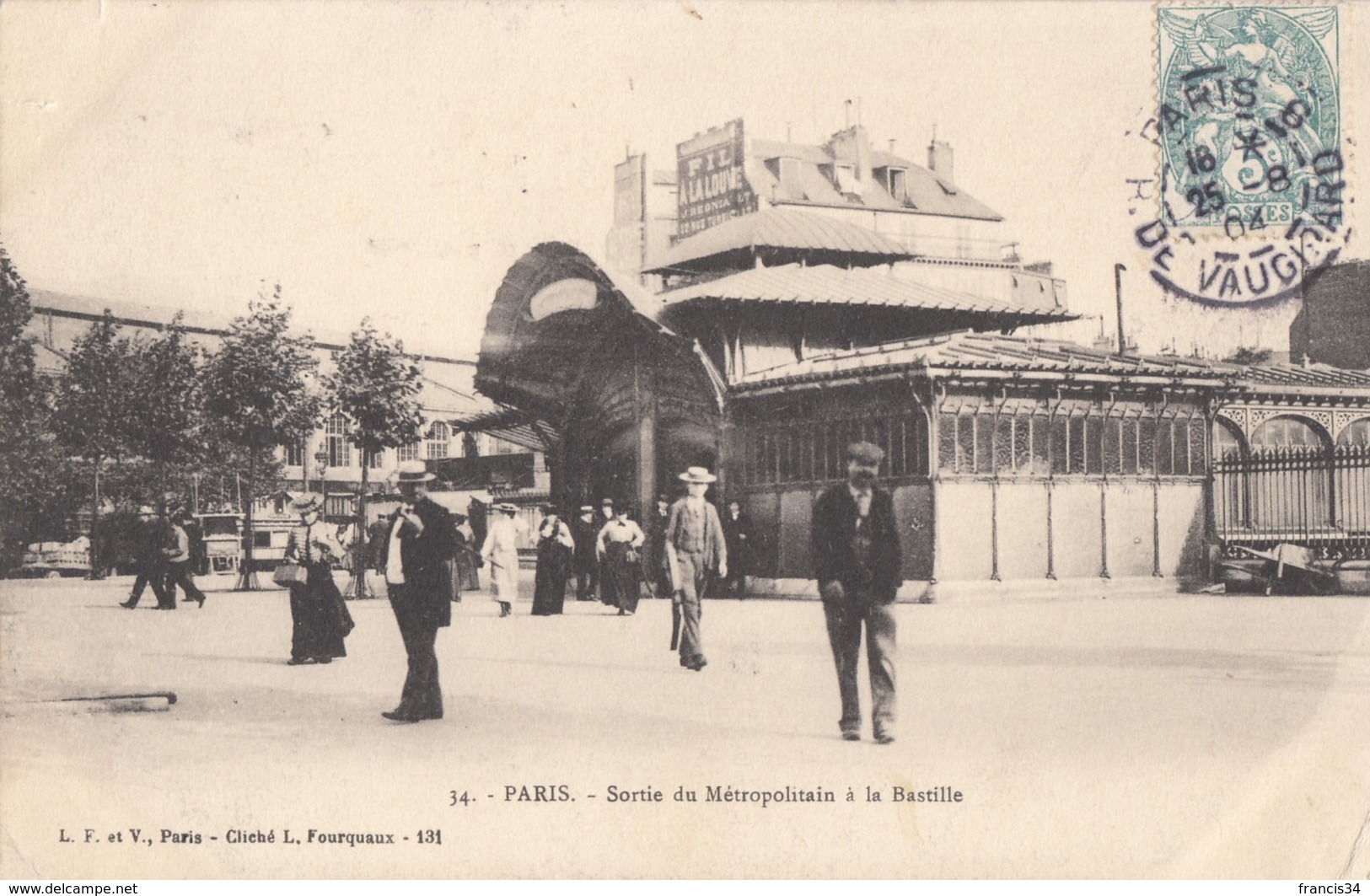 CPA - Paris - Sortie Du Métropolitain à La Bastille - Stations, Underground