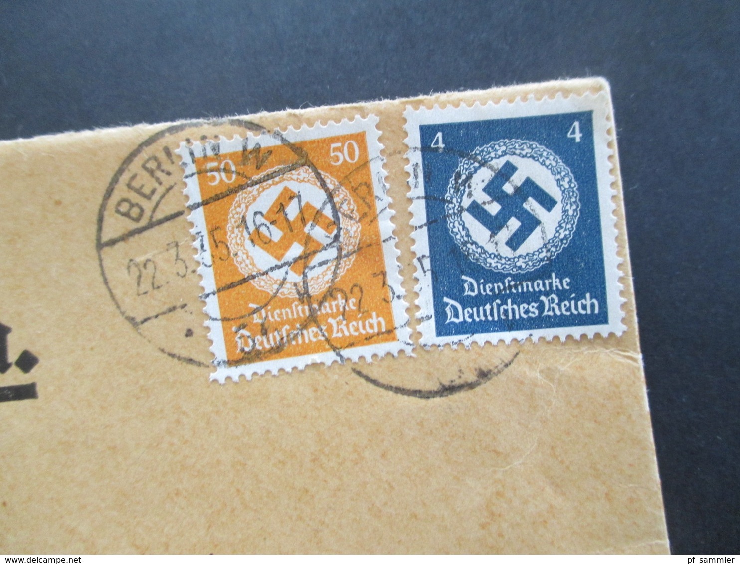 DR Dienst 1935 MiF Nr. 133 U. 143 Einschreiben Berlin 56 G Preußische Münze Berlin An Den Oberstaatsanwalt In Cottbus - Dienstmarken