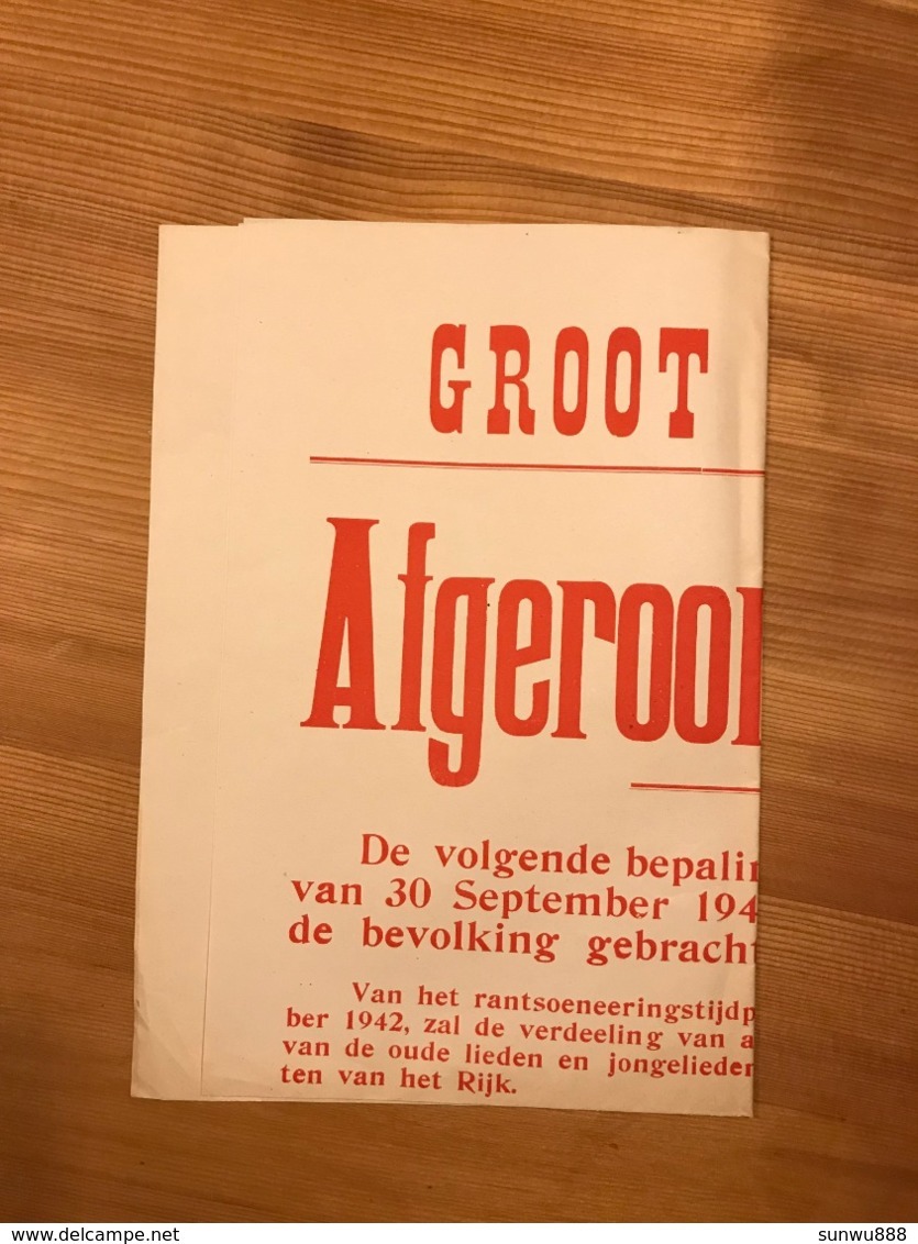 1942 - Groot Brussel - Afgeroomde Melk (...oude Lieden En Jongelieden...) WW2 - Afiches