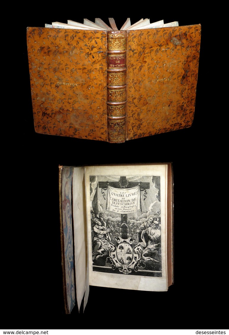 [THEOLOGIE BIBLE] CORNEILLE (Pierre) - Les Quatre Livres De L'Imitation De Jésus-Christ. 1656. - Before 18th Century