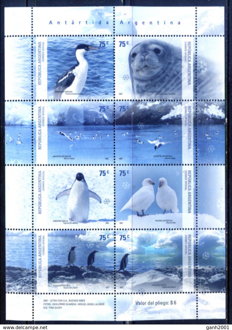 Argentina 2007 / Antarctic Birds Penguins Seals MNH Aves Pingüinos Vögel Uccelli  / C4021  5-33 - Otros & Sin Clasificación