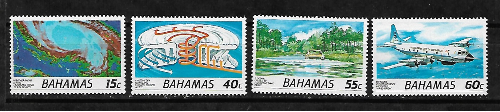 #A32E# BAHAMAS MICHEL 760/763 ,MNH**, AIRPLANE. HURRICANE. - Bahamas (1973-...)