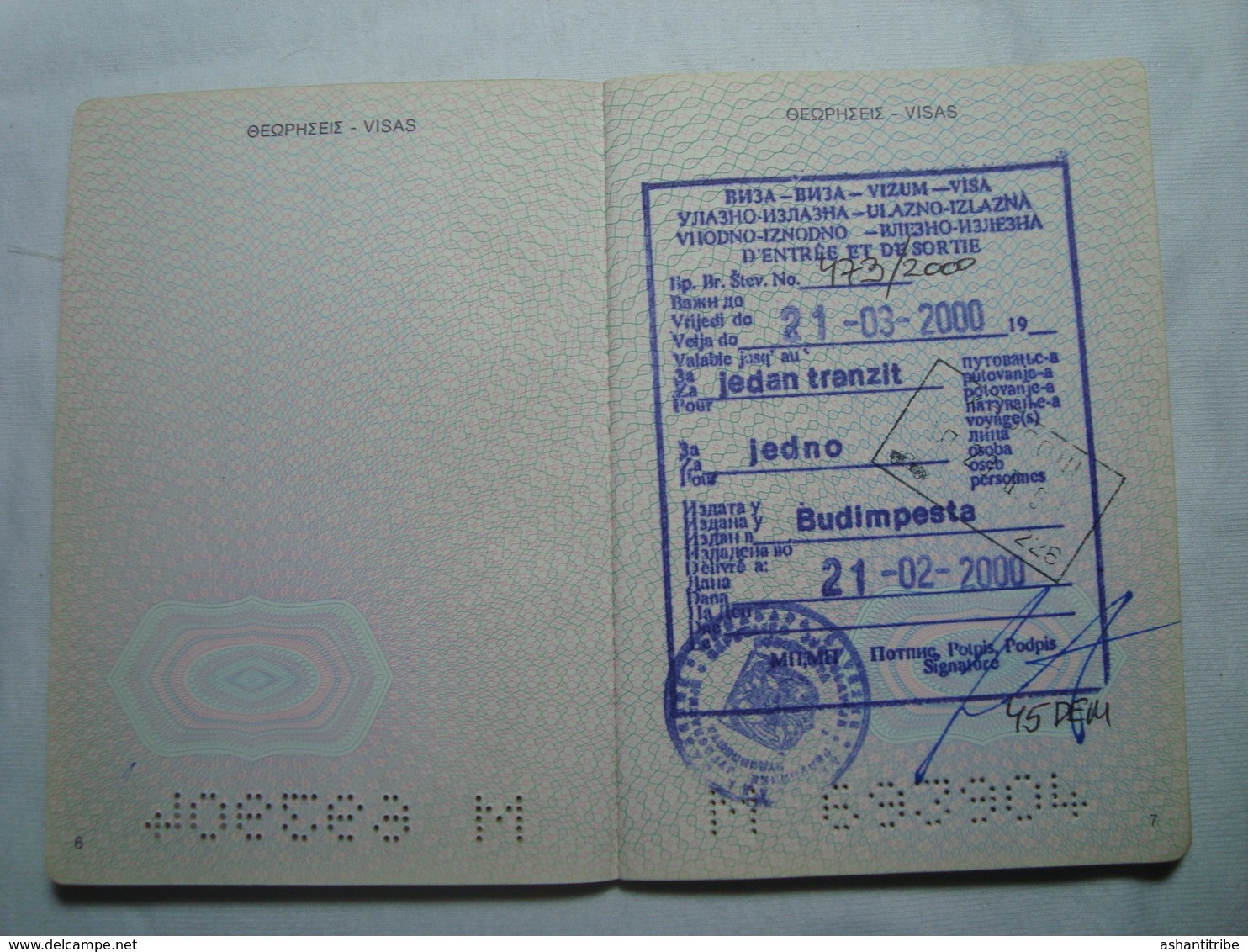 Greece Canceled Passport Reisepass Passeport 1998 Of A Young Man #16 - Documenti Storici