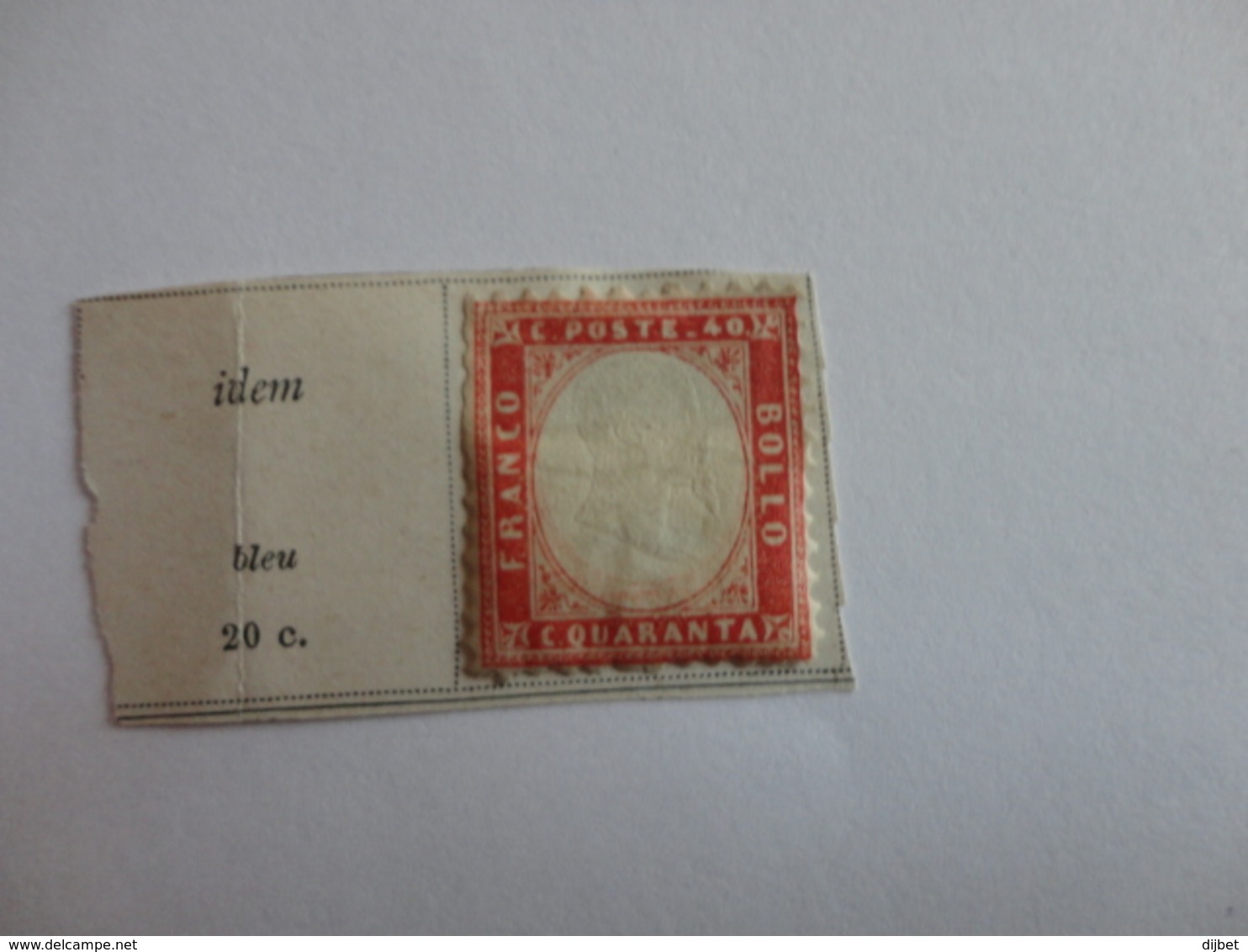 TIMBRE DE ITALIE ROYAUME N°13 SUR FRAGMENT - Mint/hinged