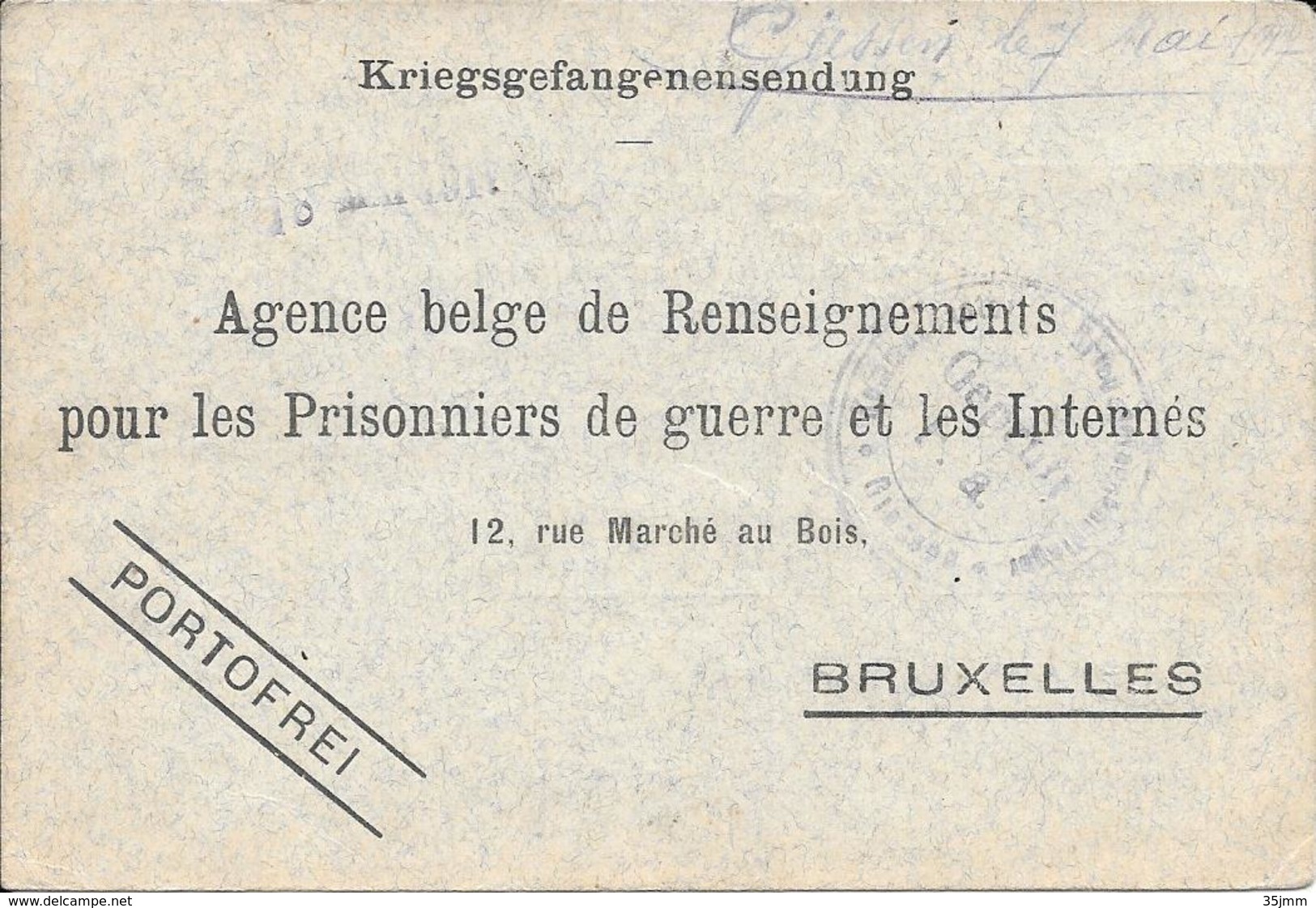 War Guerre 1914/1918  Prisonnier Censure Censor Geoffnet Examiner Censura - Prisonniers