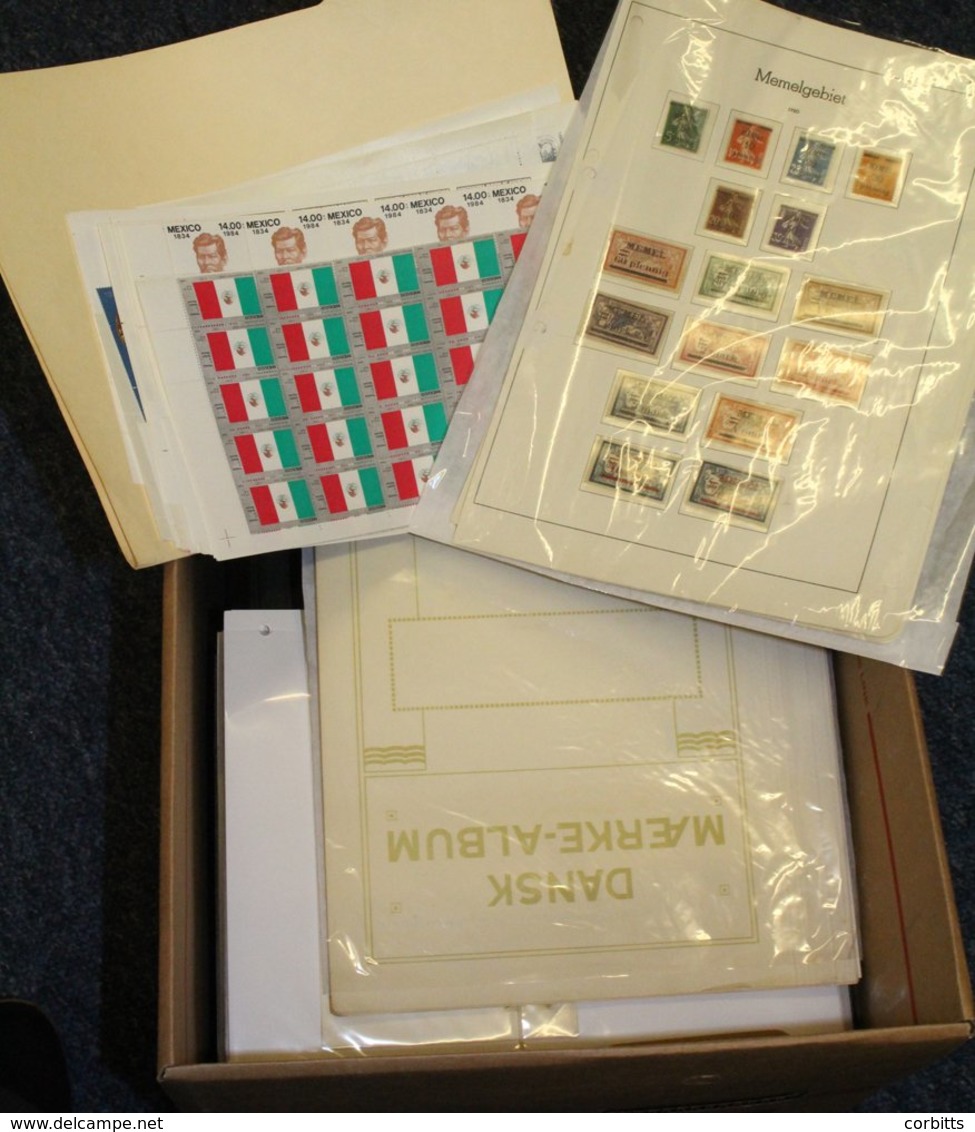FOREIGN Various Collections Housed In A Carton, Noted - China (modern) Stamps & Covers In Two Albums, Denmark On Leaves, - Other & Unclassified