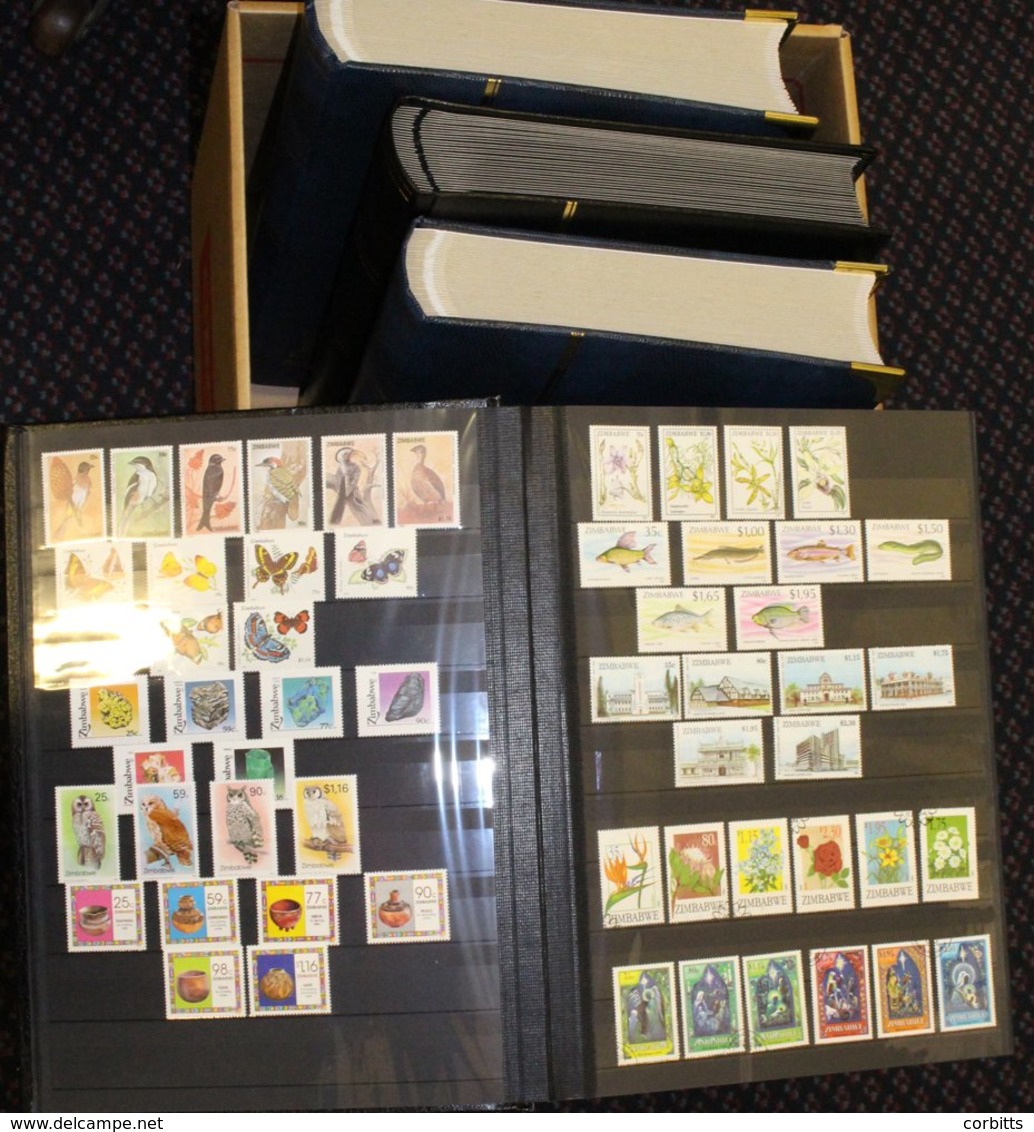 BRITISH COMMONWEALTH Collection Housed In Four Large Stock Books, Mainly QEII M Or UM Plus Odd KGVI Set, Comprises Briti - Andere & Zonder Classificatie
