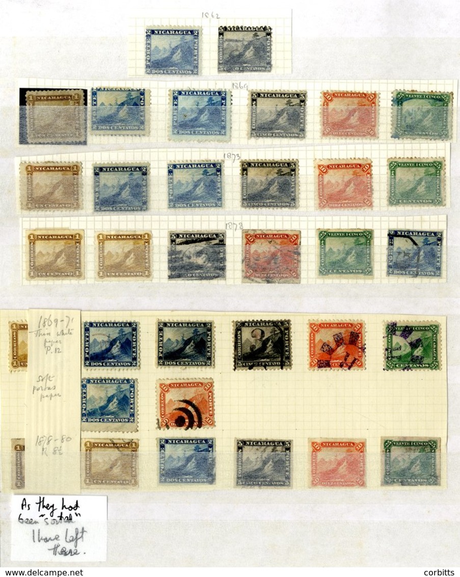 NICARAGUA 1862-1960's Duplicated M Or U Range Incl. Some Attractive M Multiples Of 1869-80 Volcanos Series, Otherwise A  - Altri & Non Classificati